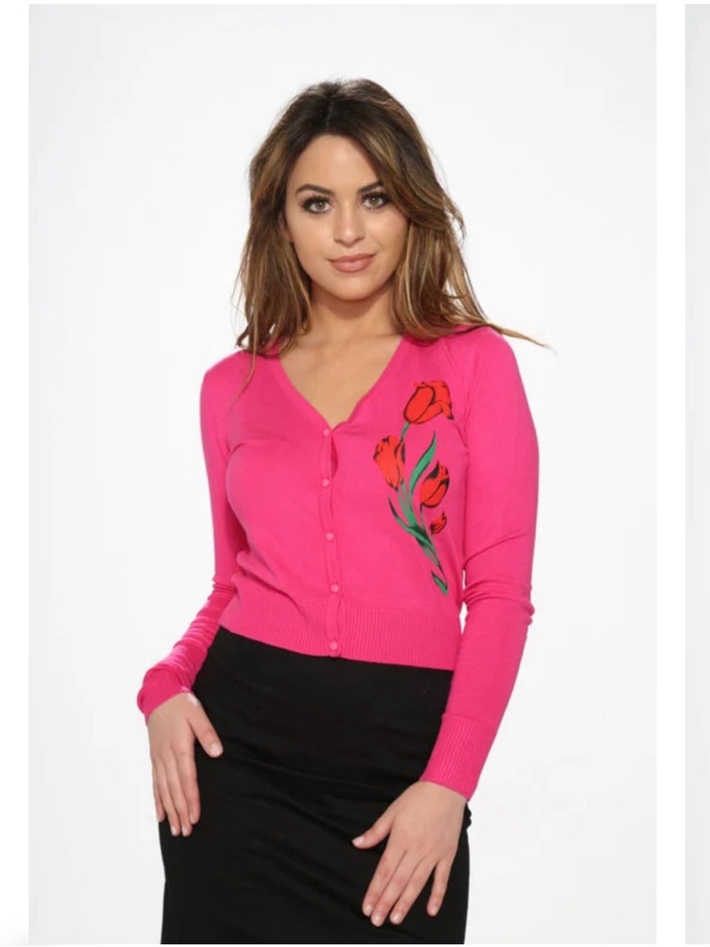 ModCloth Floral Cardigan